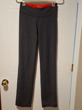 Women’s Charcoal Yoga Pants with Red Waistband